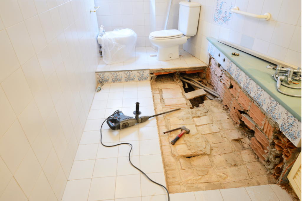 bathroom renovation work
